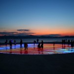 Zadarski bulwar Riwa, zachód słońca